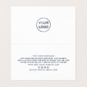 Eenvoudig script, Logo/Afbeelding - Hartelijk dank Visitekaartje (Binnenkant ongevouwen)