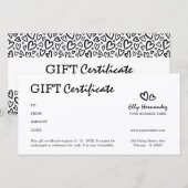 Eenvoudig Script Logo Heart Black Cadeaubon (Voorkant / Achterkant)