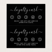 Eenvoudig script - Logo, zwart en wit dubbellaagse Visitekaartje (Binnenkant ongevouwen)