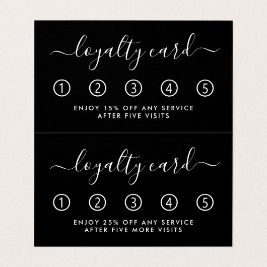 Eenvoudig script - Logo, zwart en wit dubbellaagse Visitekaartje (Binnenkant ongevouwen)