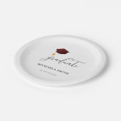 Eenvoudig script Maroon High School Afstuderen Papieren Bordje (Gekanteld)