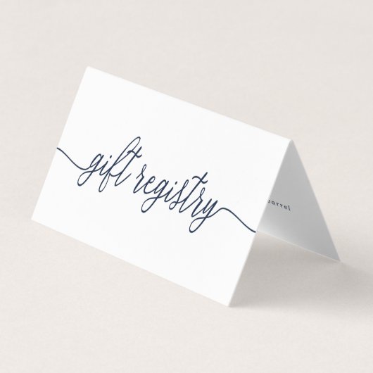 Eenvoudig script met fotokaartje voor het register visitekaartje (Voorkant)