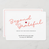 Eenvoudig script met hart - Zakelijk bedankt - Kaa (Voorkant / Achterkant)