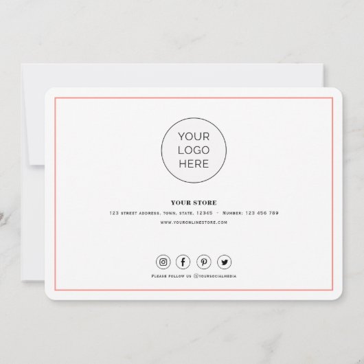 Eenvoudig script met hart - Zakelijk bedankt - Kaa (Achterkant)