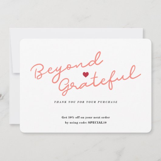 Eenvoudig script met hart - Zakelijk bedankt - Kaa (Voorkant)