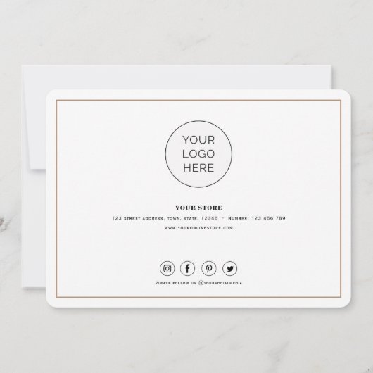 Eenvoudig script met hart - Zakelijk bedankt - Kaa (Achterkant)