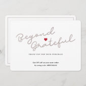 Eenvoudig script met hart - Zakelijk bedankt - Kaa (Voorkant / Achterkant)