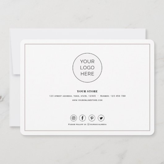 Eenvoudig script met hart - Zakelijk bedankt - Kaa (Achterkant)