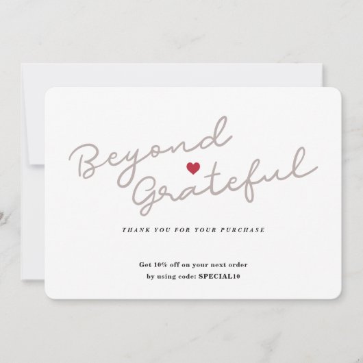 Eenvoudig script met hart - Zakelijk bedankt - Kaa (Voorkant)