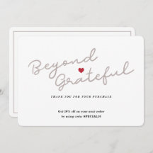 Eenvoudig script met hart - Zakelijk bedankt - Kaa