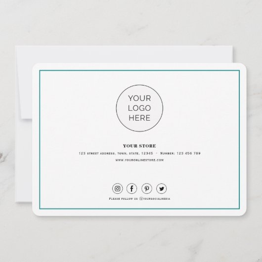 Eenvoudig script met hart - Zakelijk bedankt - Kaa (Achterkant)