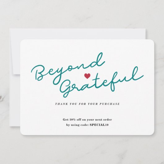 Eenvoudig script met hart - Zakelijk bedankt - Kaa (Voorkant)