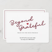 Eenvoudig script met hart - Zakelijk bedankt - Kaa (Voorkant / Achterkant)