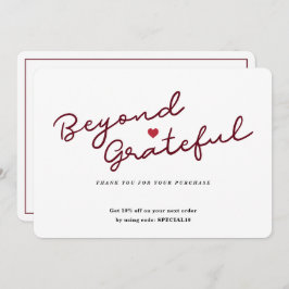 Eenvoudig script met hart - Zakelijk bedankt - Kaa