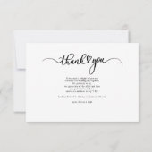 Eenvoudig script met Heart Weddenfoto Bedankkaart (Achterkant)