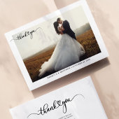 Eenvoudig script met Heart Weddenfoto Bedankkaart