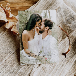 Eenvoudig script met Heart Weddenfoto Hartelijk da Briefkaart