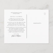 Eenvoudig script met Heart Weddenfoto Hartelijk da Briefkaart (Achterkant)