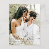 Eenvoudig script met Heart Weddenfoto Hartelijk da Briefkaart (Voorkant)