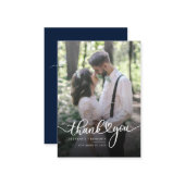 Eenvoudig script met Heart Weddenfoto Hartelijk da Notitiekaartje (Voorkant / Achterkant in situ)