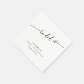 Eenvoudig Script Minimalistisch Afstudeerfeest Servet (Hoek)