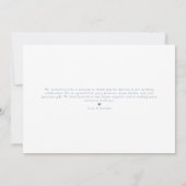 Eenvoudig script minimalistische bruiloft bedankka bedankkaart (Achterkant)