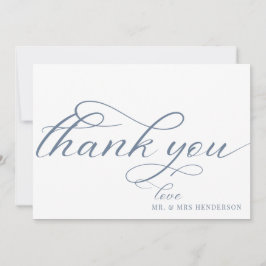 Eenvoudig script minimalistische bruiloft bedankka bedankkaart