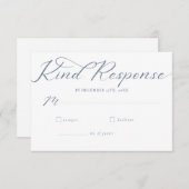 Eenvoudig script minimalistische klassieke bruilof RSVP kaartje (Voorkant / Achterkant)