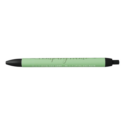 Eenvoudig script - Mint Green - Company/Event Zwarte Inkt Pen (Voorkant)