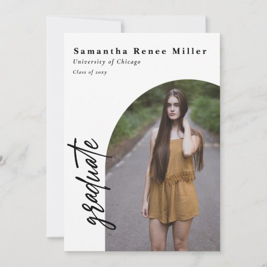 Eenvoudig script Modern Arch 2 Foto Afsluiting   Kaart (Voorkant)