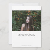 Eenvoudig script modern boog 2 foto afstuderen kaart (Achterkant)