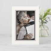 Eenvoudig script Moderne bruiloft uitnodiging (Staand voorkant)