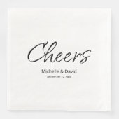 Eenvoudig script Moderne Casual huwelijksreceptie Servet (Voorkant)