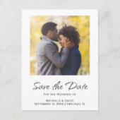 Eenvoudig script Moderne foto Boho bruiloft Aankondigingskaart (Voorkant)