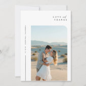 Eenvoudig script Moderne fotobruiloft Bedankkaart (Voorkant)