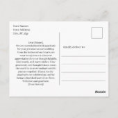 Eenvoudig script moderne trouwfoto dank je wel briefkaart (Achterkant)