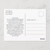 Eenvoudig script Moderne trouwfoto dank u Briefkaart (Achterkant)