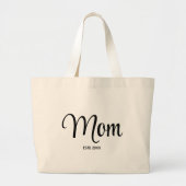 Eenvoudig script Mom opgericht Grote Tote Bag (Voorkant)