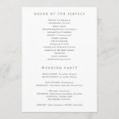 Eenvoudig script monogram Weddenschap Programmakaart (Achterkant)
