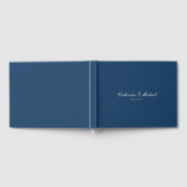 Eenvoudig script mooi marineblauw trouwgastenboek gastenboek (Volledig)