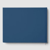 Eenvoudig script mooi marineblauw trouwgastenboek gastenboek (Achterkant)