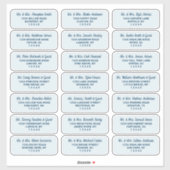 Eenvoudig script Navy Blue Gast Adresetiketten Sticker (Vel)