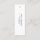 Eenvoudig script - Navy Blue & White Gift Labels (Voorkant)