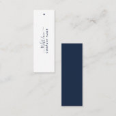 Eenvoudig script - Navy Blue & White Gift Labels (Voorkant / Achterkant)