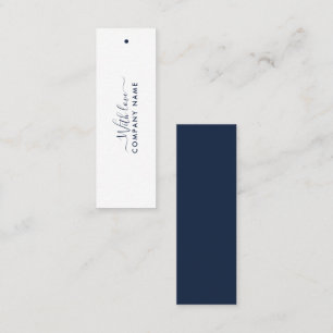 Eenvoudig script - Navy Blue & White Gift Labels