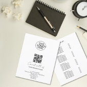 Eenvoudig script Neem contact met ons op Logo QR-c Flyer