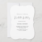 Eenvoudig script Negentigste verjaardag uitnodigin Kaart (Voorkant)