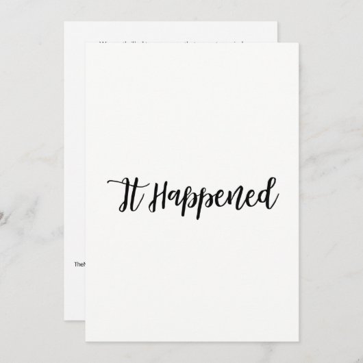 Eenvoudig script Net gehuwde website RSVP-ontvangs Kaart (Voorkant / Achterkant)