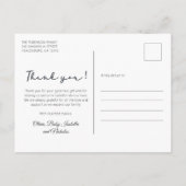 Eenvoudig script Newborn Baby Foto Dank u Briefkaart (Achterkant)