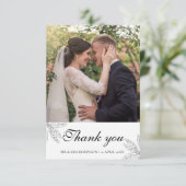 Eenvoudig script, nieuw, bedankt kaart (Staand voorkant)